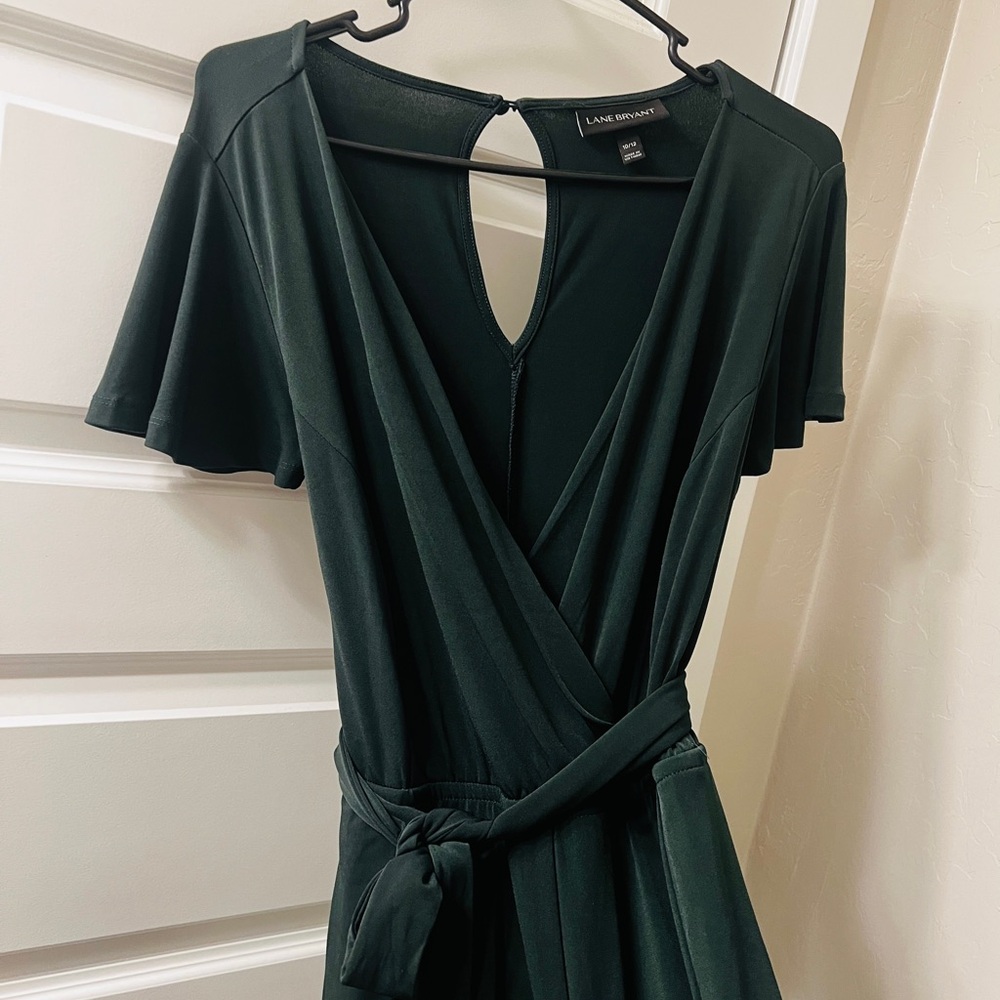 Forest Green Jumpsuit - Lane Bryant